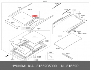 Рычаг наклона крышки люка 81652C5000 HYUNDAI KIA