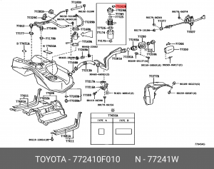 КРЕПЕЖ 77241-0F010 TOYOTA
