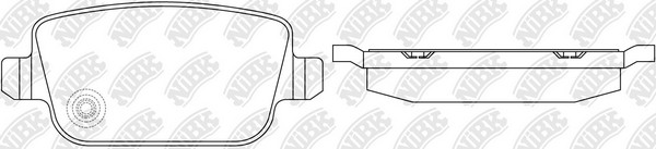 Колодки тормозные FORD Galaxy,Mondeo LAND ROVER Freelander задние (4шт.) NIBK PN0461 NIBK