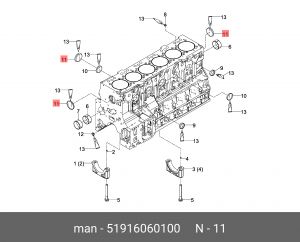 Запорная крышка A62,15/10,25-X5CRNI1810 51916060100 MAN