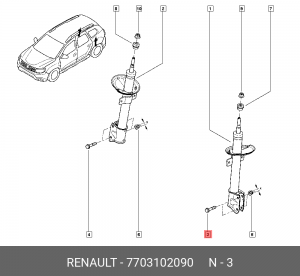 БОЛТ М12 7703102090 7703102090 RENAULT