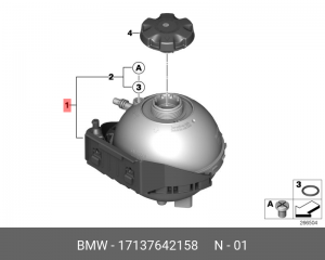 бачок расширительный!\ BMW F20/F21/F23/F31/F36 17 13 7 642 158 BMW