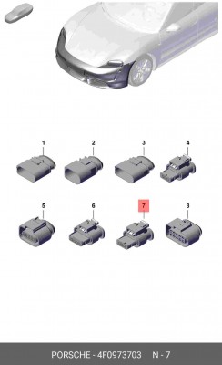 разъем парктроника!\ Audi A3/8P1/8P7 4F0 973 703 VAG