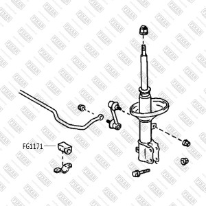 втулка стабилизатора заднего !\ Toyota Carina II/Corolla 87> FG1171 FIXAR