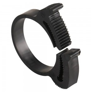 Хомут на патрубки AIRLINE силовой 24-28 мм (пластик ПА66, зубчатый замок, черный ADHC028 AIRLINE