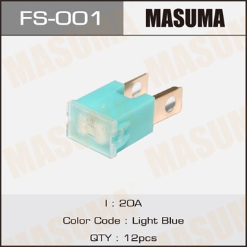 предохранитель силовой! тип 'папа' 20A голубой\ FS001 MASUMA
