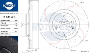 Тормозной диск RT 4537-GL T5 ROTINGER