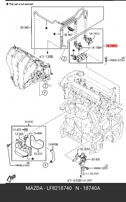 КЛАПАН В СБОРЕ LF8218740 LF82-18-740 MAZDA