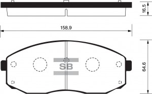 Колодки тормозные HYUNDAI HD35 (17-) KIA Bongo 3 (06-) (2.9-J3) (1.4t) передние  SP1176 SANGSIN
