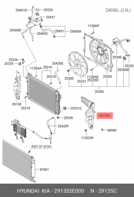 Кожух радиатора 291352E000 MOBIS
