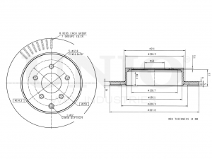 Диск тормозной задний BRD-20098 UNIO