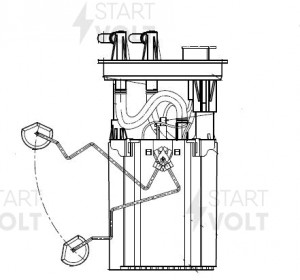 Модуль топливного насоса для а/м KIA Rio 00- 1.5i SFM1408 SFM 1408 START VOLT
