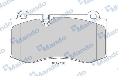 Колодки тормозные MERCEDES W221,211 передние (4шт.) MANDO MBF015231 MANDO