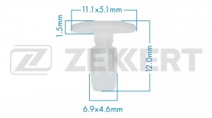 Клипса крепёжная Mazda мин. кол. заказа 10шт be-3625 BE-3625 ZEKKERT