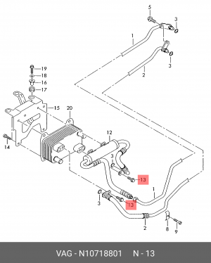 Болт N 107 188 01 VAG