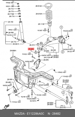ПРОСТАВКА  E112286A0C E112286A0C MAZDA