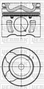 поршень в сборе! поршень+кольца +0.60\ Citroen C4/C5 2.0 08> 3104194060 YENMAK