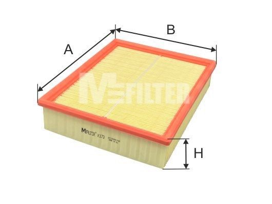 фильтр воздушный !\ Audi A4/A6 1.6/1.8/1.9TD/2.4/2.8 &Quattro <05, BMW E53/E52 0 K173 MFILTER AUTOMOTIVE FILTERS