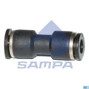 Соединитель трубки ПВХ,полиамид d=6мм прямой SAMPA 094479 SAMPA