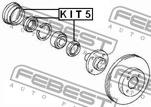 Сальники ступицы колеса (комплект) TOYOTA COROLLA E9-E11 KIT5 KIT5 FEBEST