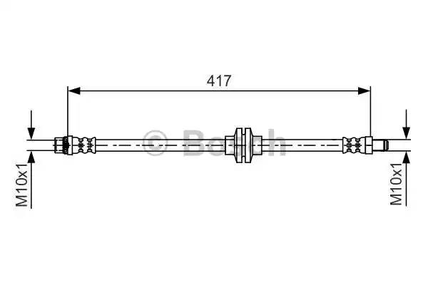 Шланг тормозной RENAULT Duster (11-) передний левый/правый BOSCH 1 987 481 626 BOSCH