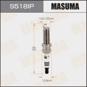 свеча зажигания! Iridium+Platinum\ Honda Accord/Civic/CR-V 1.5 17> S518IP MASUMA