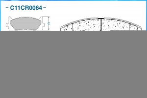 Тормозные колодки передние Low Metallic C11CR0064 C11CR0064 CWORKS