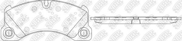 Колодки тормозные VW Touareg (10-) PORSCHE Cayenne,Panamera передние (4шт.) NIBK PN0529 NIBK