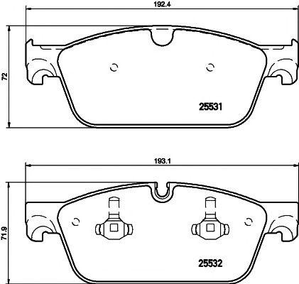 Колодки тормозные MERCEDES GL (X166),ML (W166) передние (4шт.) TEXTAR 2553101 TEXTAR