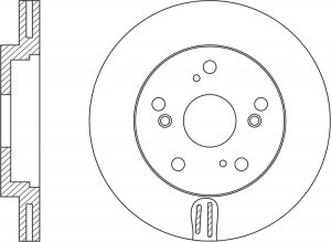 Диск тормозной HONDA Civic 9 передний (1шт.) NIBK RN1600 NIBK