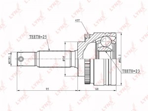 ШРУС наружный MITSUBISHI Carisma LYNX CO-5515A LYNXAUTO