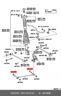 Болт с шестигранной головкой 90119-12131 90119-12131 TOYOTA