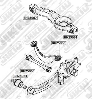 Сайлентблок задн подвески FORD FOCUS II, MAZDA 3 (BK, BL)) BH25067 BH25067 JIKIU