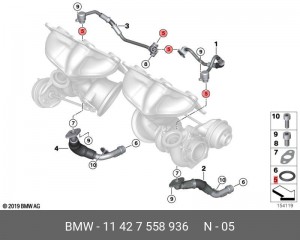 кольцо уплотнительное!\ BMW E60/E61/E91/E90/E92 11 42 7 558 936 BMW