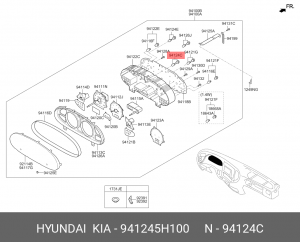 Лампа 24V 1.6W HYUNDAI HD65,72,78 комбинации приборов OE 941245H100 HYUNDAI KIA