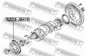 Шкив коленвала SUZUKI GRAND VITARA/ESCUDO JB416/JB420/JB627 2006-2014 SZDS-JB419 SZDS-JB419 FEBEST