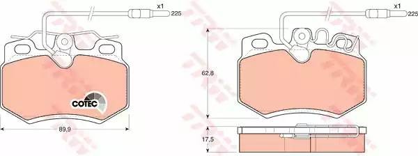 GDB808 TAR455=170 12=571320B !колодки дисковые п.\Peugeot 205 1.0-1.9D 83-93/309 GDB808 TRW