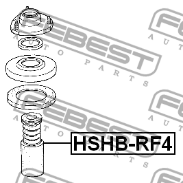 пыльник+отбойник передненго амортизатора!\ Honda Step 02-05 HSHBRF4 FEBEST