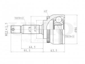 ШРУС внешний CVJ-20201 UNIO