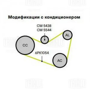 Ролик привод. ремня VW Golf V (03-) 2.0TFSi (с натяж. мех.) (CM 5438) CM 5438 TRIALLI