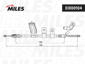 Трос стояночного тормоза левый NISSAN QASHQAI 07-13 (5мест) EI000104 EI000104 MILES