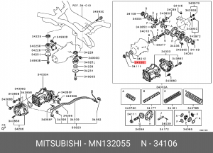 Сальник хвостовика заднего редуктора MITSUBISHI Outlander 06- MN132055 MN132055 MITSUBISHI