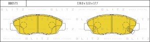Колодки тормозные дисковые передние HONDA Accord/Civic/CR-V 94- BB0573 BB0573 BLITZ