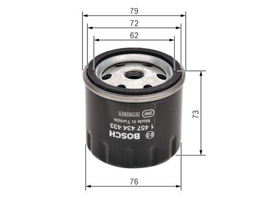 фильтр топливный! Bosch-system Ford Transit 2.4D <86 1 457 434 433 BOSCH