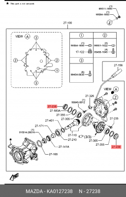 САЛЬНИК  KA0127238 KA0127238 MAZDA