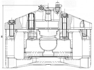 Суппорт торм. Audi A4 (04-)/A6 C6 (04-) перед. лев. d=60мм (CF 052265) CF052265 TRIALLI