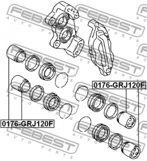 Поршень суппорта передний TOYOTA LAND CRUISER PRADO 120 (02-09) 0176-GRJ120F 0176-GRJ120F FEBEST