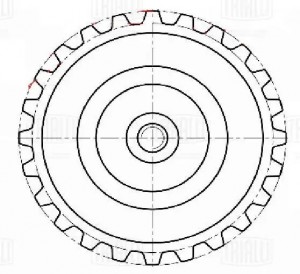 Ролик ГРМ Fiat Ducato (02-)/(06-) 2.3JTD (опор.) (CM 6201) CM6201 TRIALLI