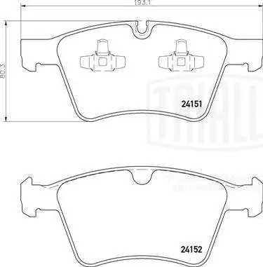 Колодки торм. Mercedes GL (X164) (06-)/ML500 (W164) (05-) диск. перед. (с датч.) PF4280 TRIALLI