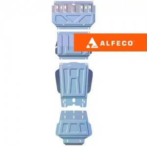 ALF1408-09AL-1 Комплект защит (радиатор, редуктор переднего моста, КПП и РК) (ал ALF140809AL1 ALFECO
